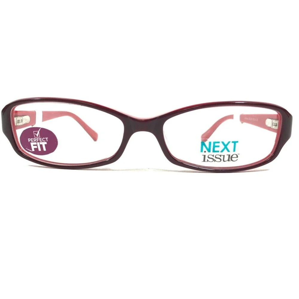 Next Issue AN 184 COL 30 Eyeglasses Frames Red Rectangular Full Rim 52-15-130